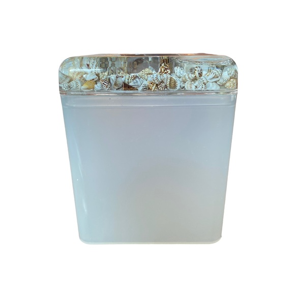 Liquid Sea Shell Kleenex Tissue Box Ocean Nautical Bathroom Decor - Picture 2 of 6